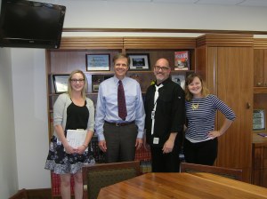 Kevin Douglas Hay (r) with Sen. Hass and staff